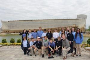 Upper school teacher, Randy Gehman, and students on field study to the Ark.